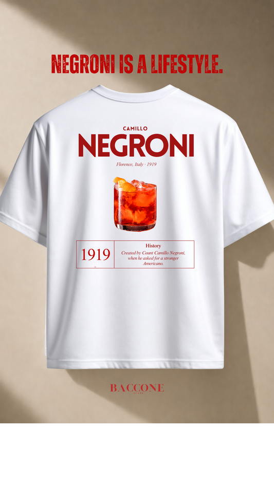 BACCONE Negroni Il Classico T-Shirt - Italian Food Culture Streetwear