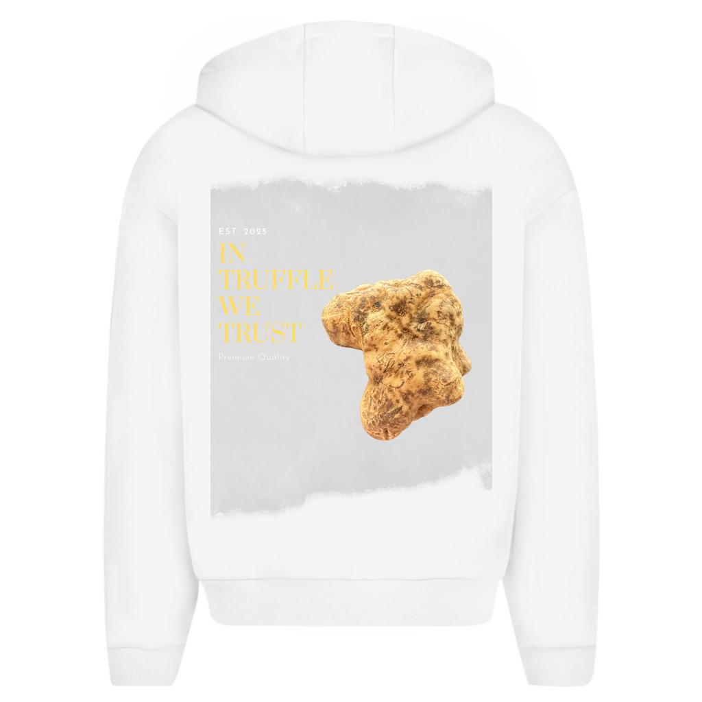 IN TRUFFLE WE TRUST - oversized zipper hoodie