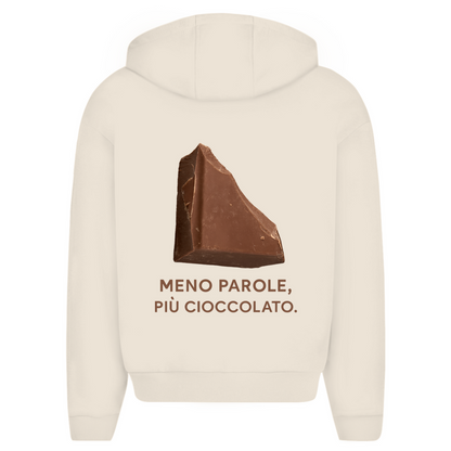 CIOCCOLATO - MENO PAROLE - oversized zipper hoodie