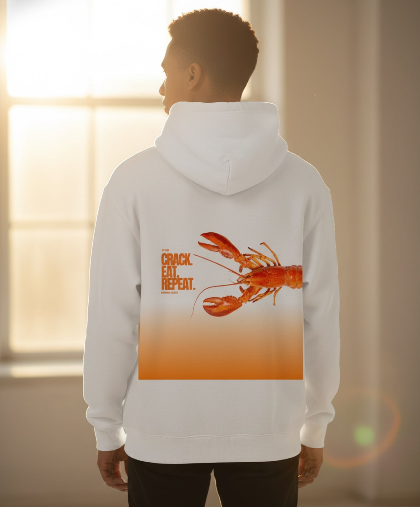 Lobster statement - oversized zipper hoodie