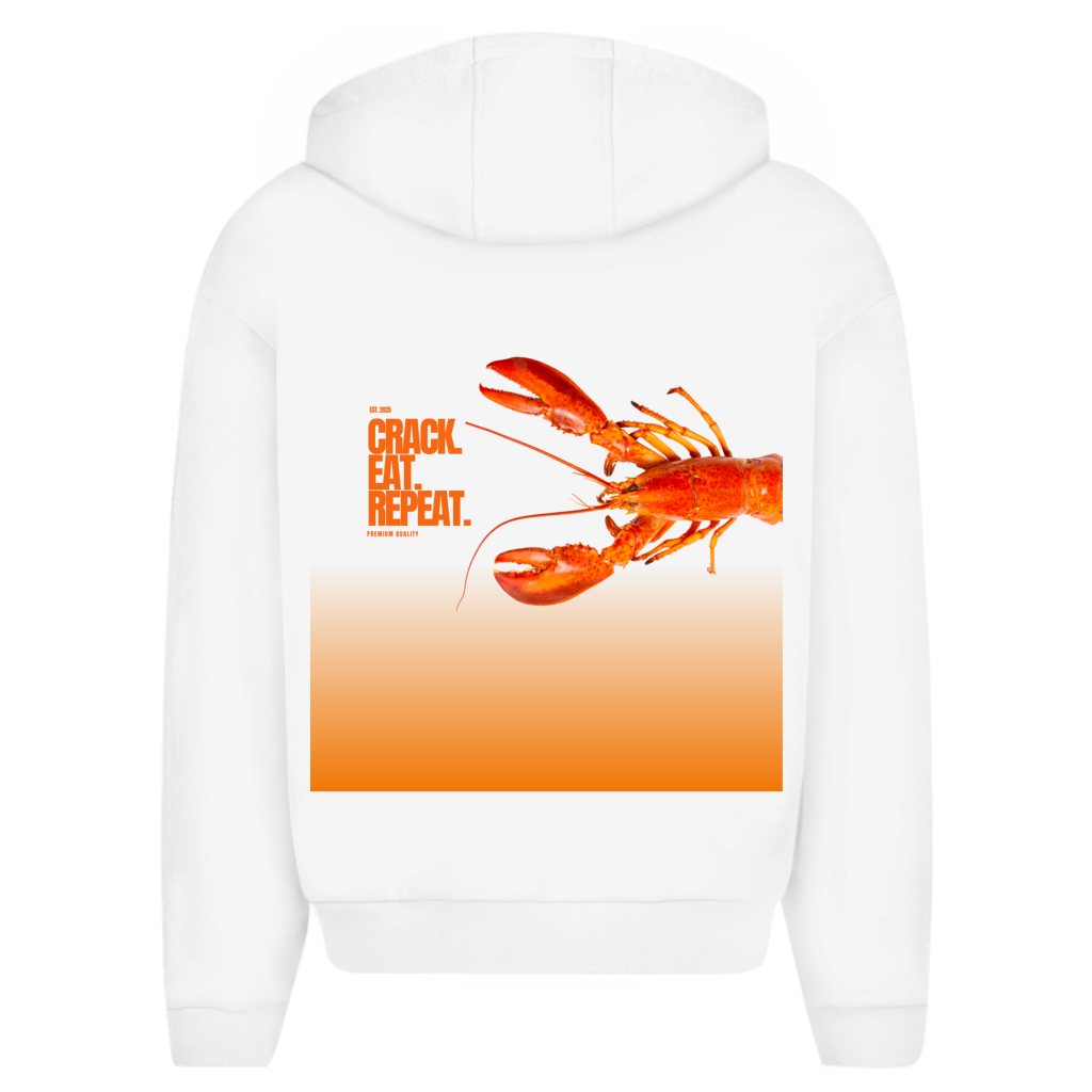 Lobster statement - oversized zipper hoodie