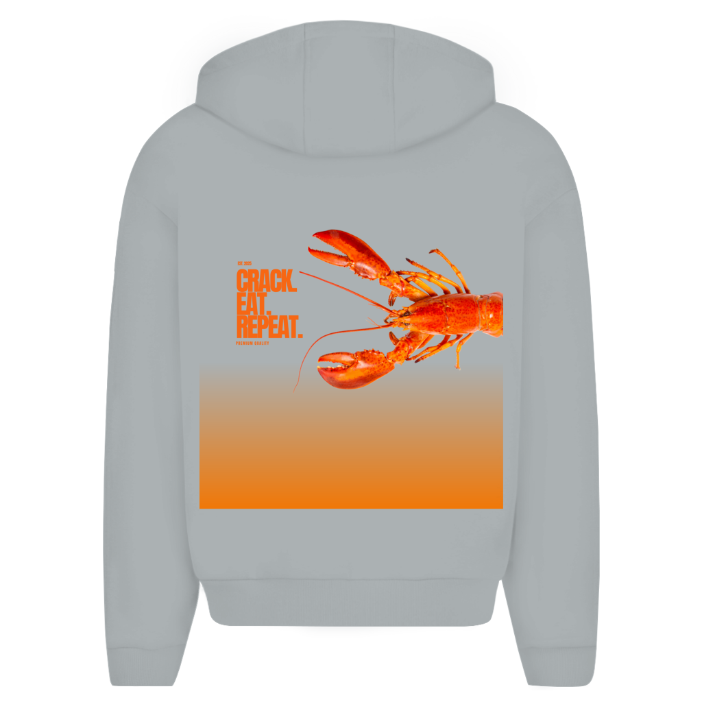 Lobster statement - oversized zipper hoodie