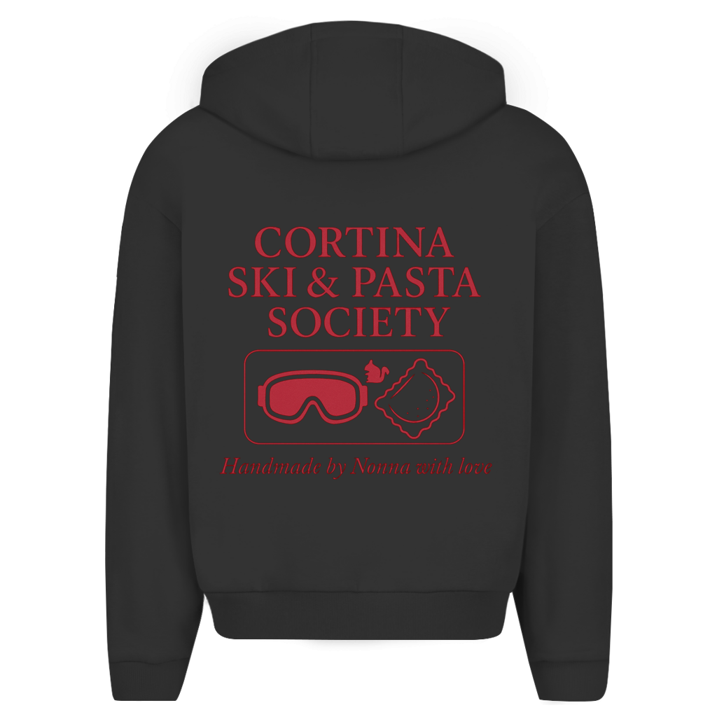 CORTINA SKI and PASTA - oversized zipper hoodie