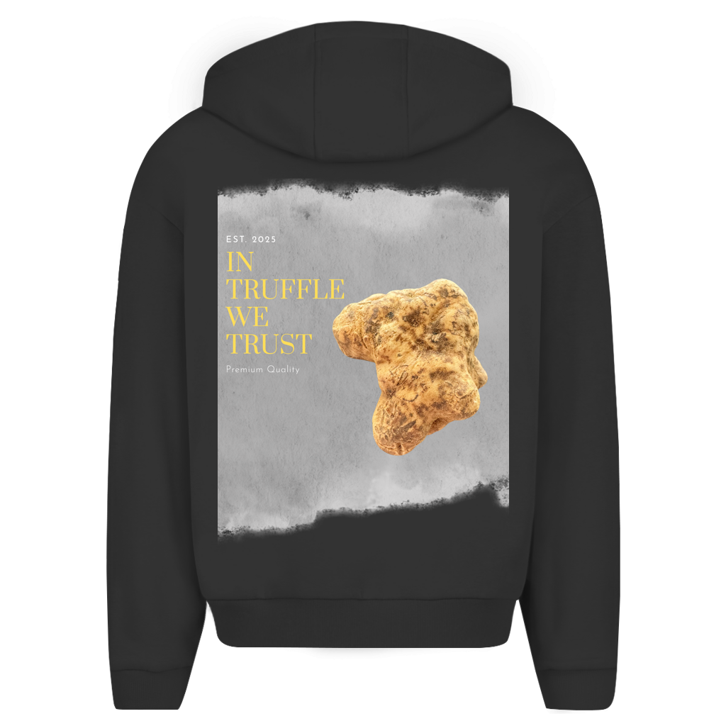 In Truffle we trust - oversized zipper hoodie