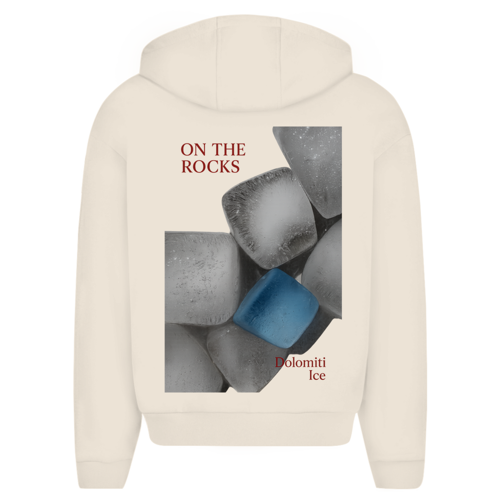 ON THE ROCKS - oversized zipper hoodie