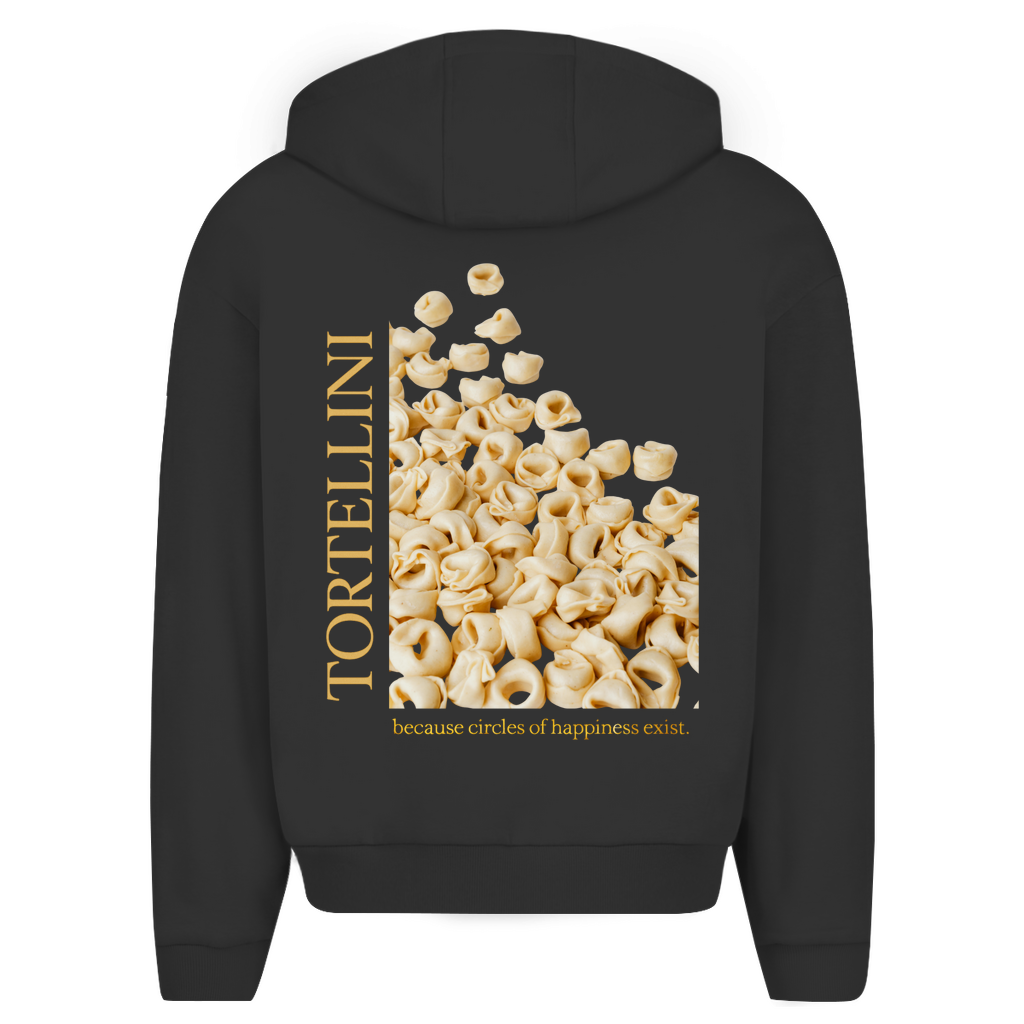 TORTELLINI - circles of happiness - oversize zipper hoodie
