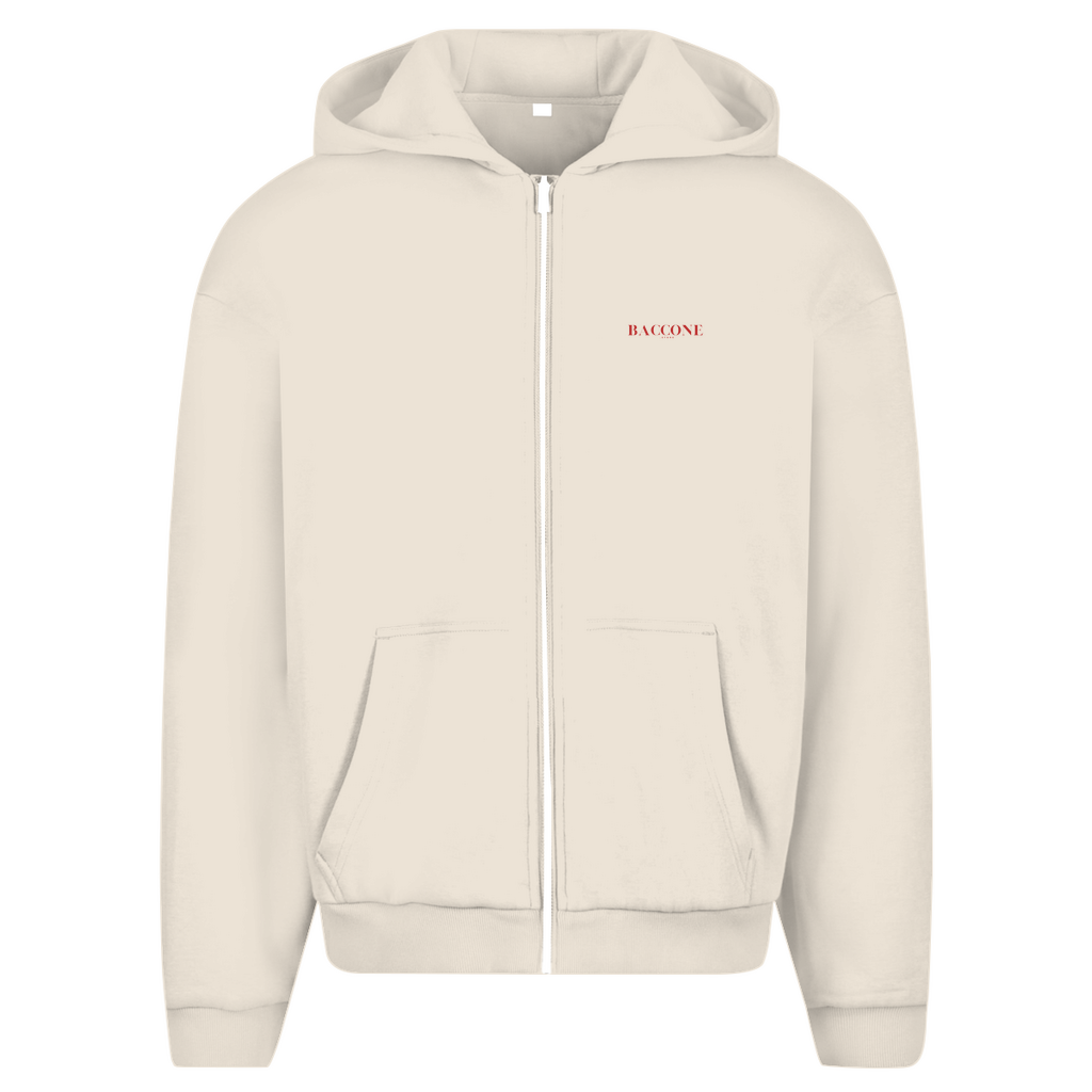 CIOCCOLATO - MENO PAROLE - oversized zipper hoodie