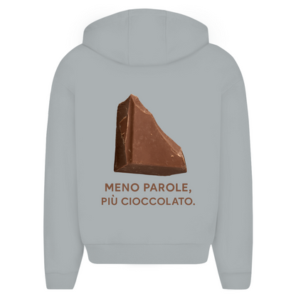 CIOCCOLATO - MENO PAROLE - oversized zipper hoodie